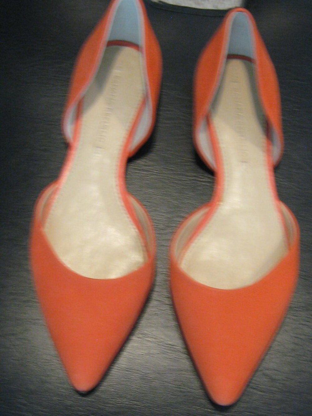 New Banana Republic D'Orsay Point Flats Orange Size 7 1/2